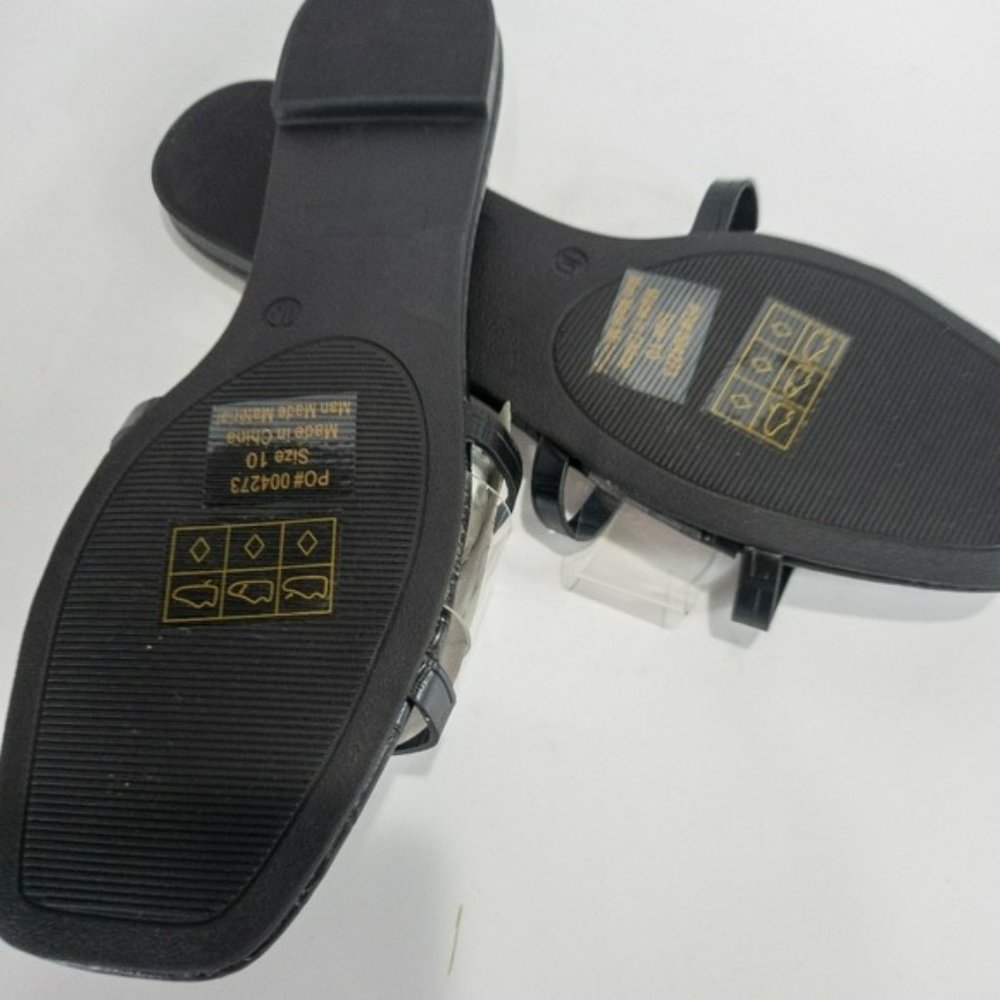 Journee Collection Ramira Slide Sandals Black -7.5 - Picture 8 of 8